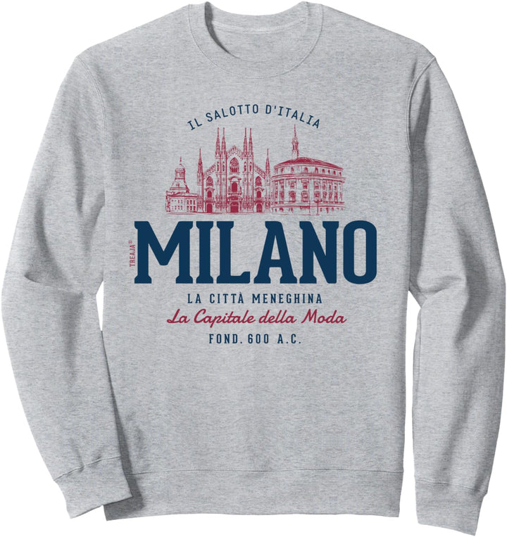 Italien Retro-Stil Vintage Mailand Sweatshirt