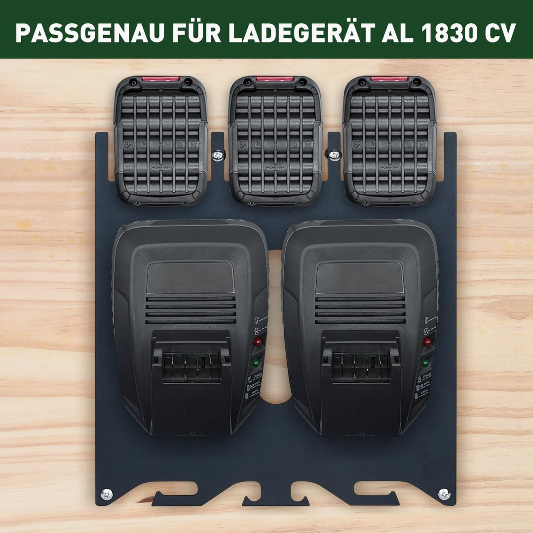 TOPOWN 3in1 Wandhalterung für Bosch (Home & Garden) Ladegeräte, AL1880 CV und AL1830 CV for Bosch Ak