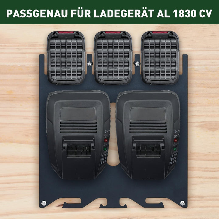 TOPOWN 3in1 Wandhalterung für Bosch (Home & Garden) Ladegeräte, AL1880 CV und AL1830 CV for Bosch Ak