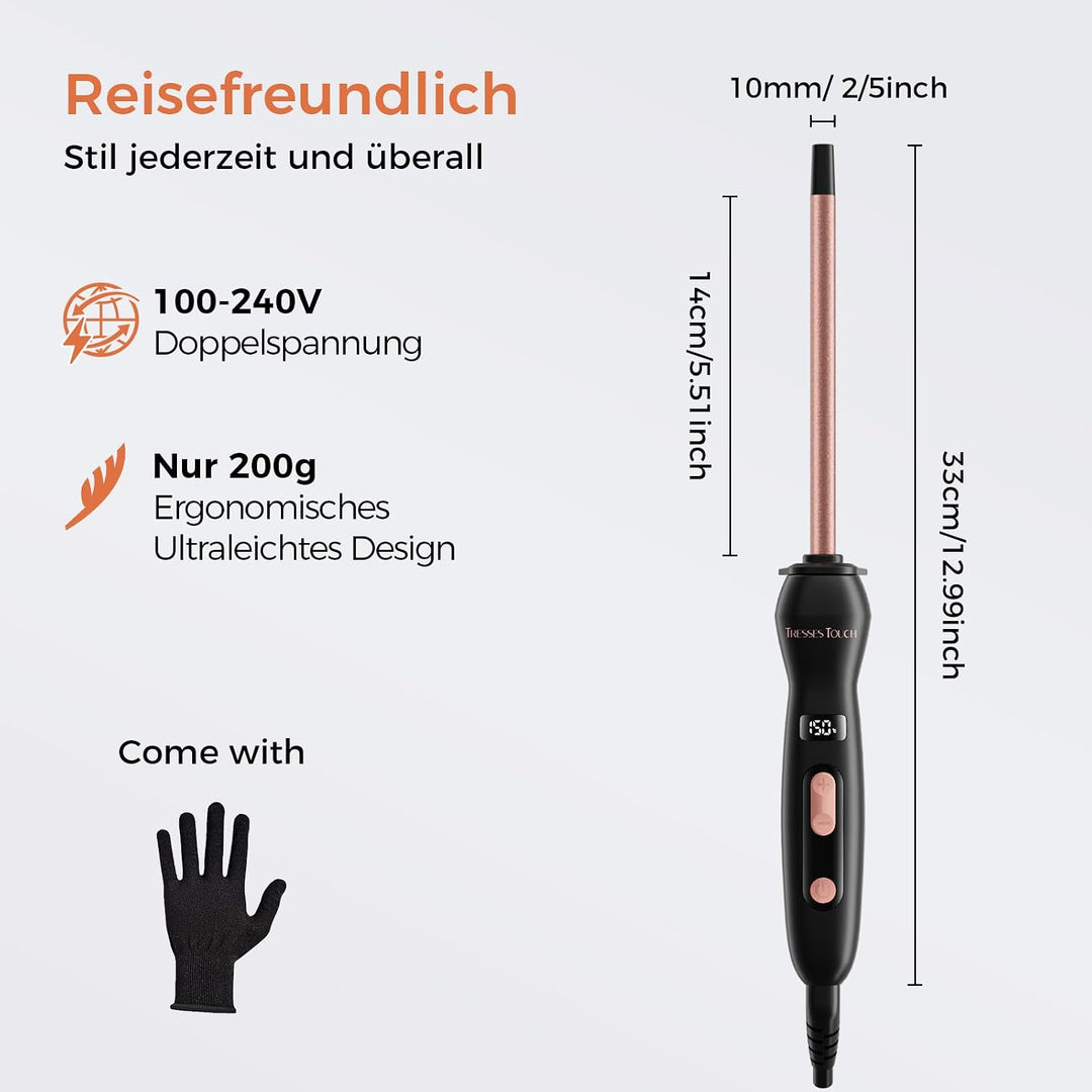 Lockenstab Kleine Locken, Mini Dünner Lockenstabe 10MM