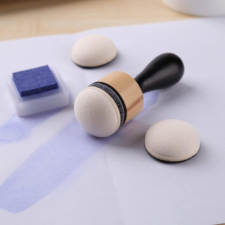 Mini-Tintenmischpinsel-Werkzeuge, 2 Griffe mit 42 Nachfüllungen, runde Ersatzschäume und 20 stapelba