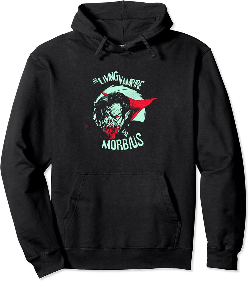 Marvel Morbius The Living Vampire Dark Portrait Pullover Hoodie