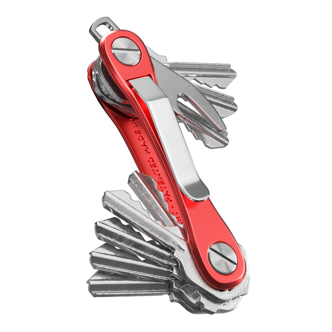 KeySmart Rugged - Multi-Tool Schlüsselhalter mit dem Flaschenöffner und Taschen Clip (bis zu 14 Schl