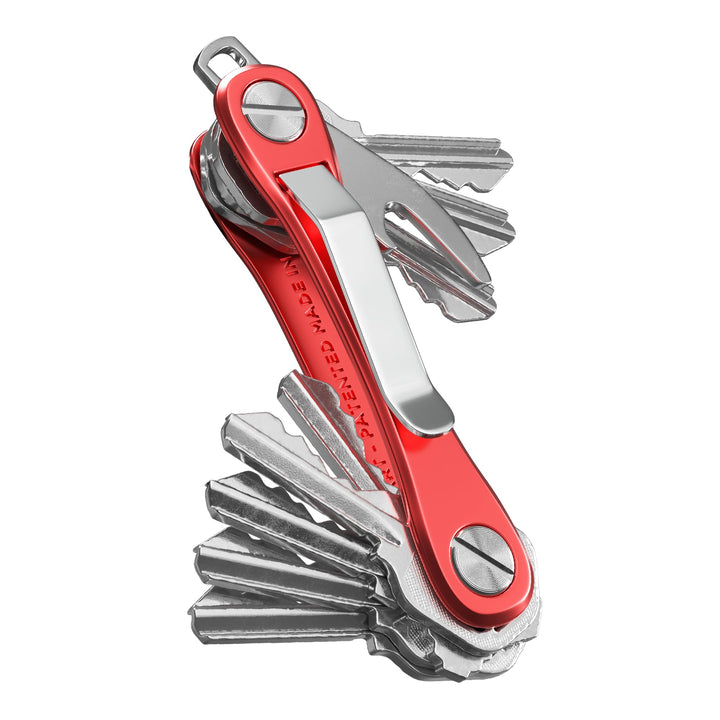 KeySmart Rugged - Multi-Tool Schlüsselhalter mit dem Flaschenöffner und Taschen Clip (bis zu 14 Schl