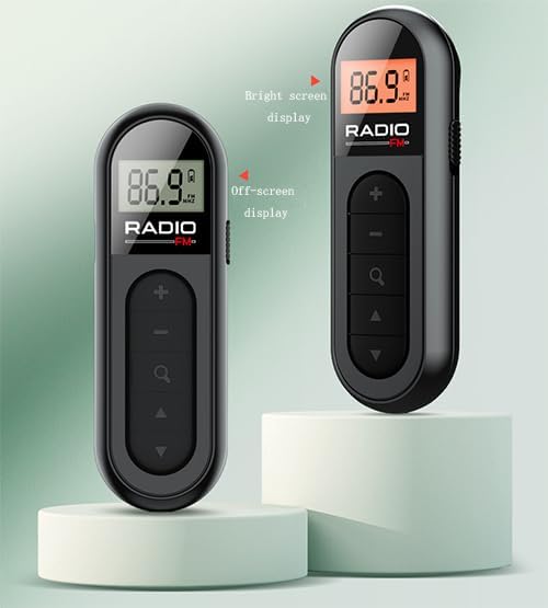 Tragbares Mini Taschenradio, wiederaufladbares FM Transistorradio mit gutem Empfang für Nachrichten