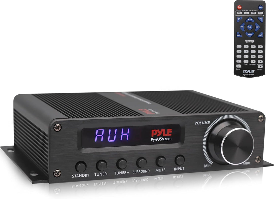 Pyle HiFi Verstärker 100W – Bluetooth Verstärker, Amplifier 5.1 Kanal Receiver mit HDMI, AUX, FM-Ant
