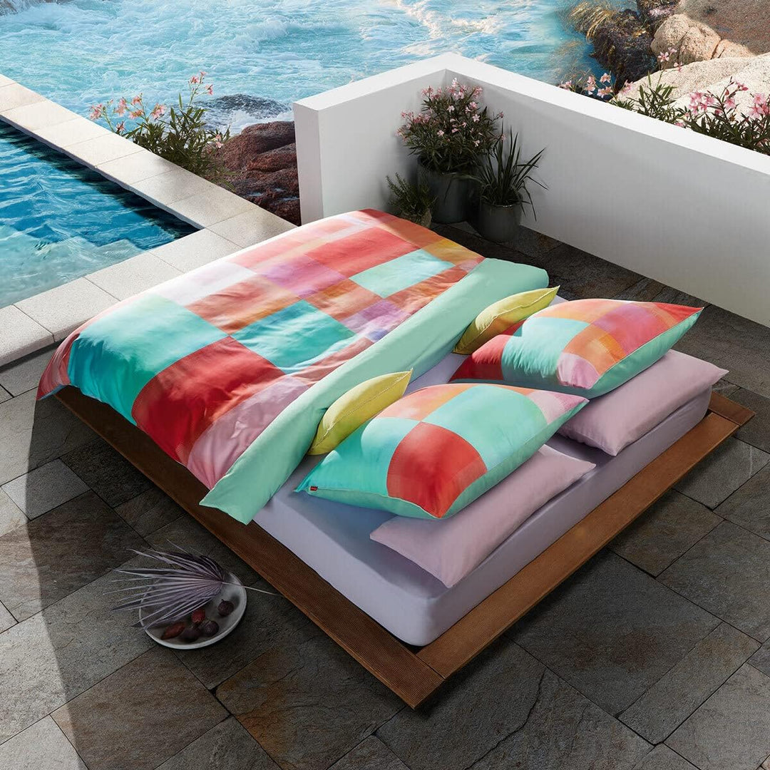 fleuresse Mako-Satin Bettwäsche Bed Art S Helmond Multicolor 1 Bettbezug 200 x 200 cm + 2 Kissenbezü