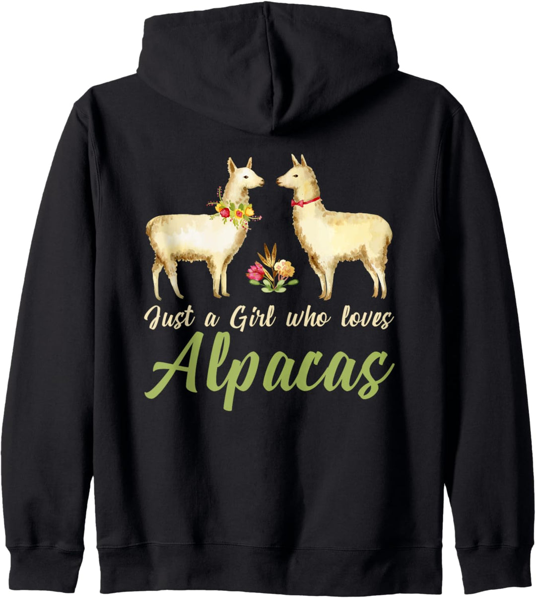 Nur ein Mädchen das Alpakas liebt Lustiges Süsses Alpaka Kapuzenjacke