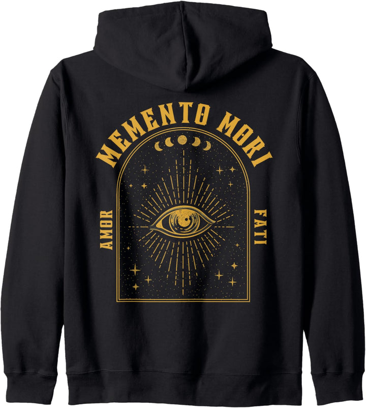 Aurelius Stoic Philosophie lateinisches Zitat Memento Mori Tarot Kapuzenjacke