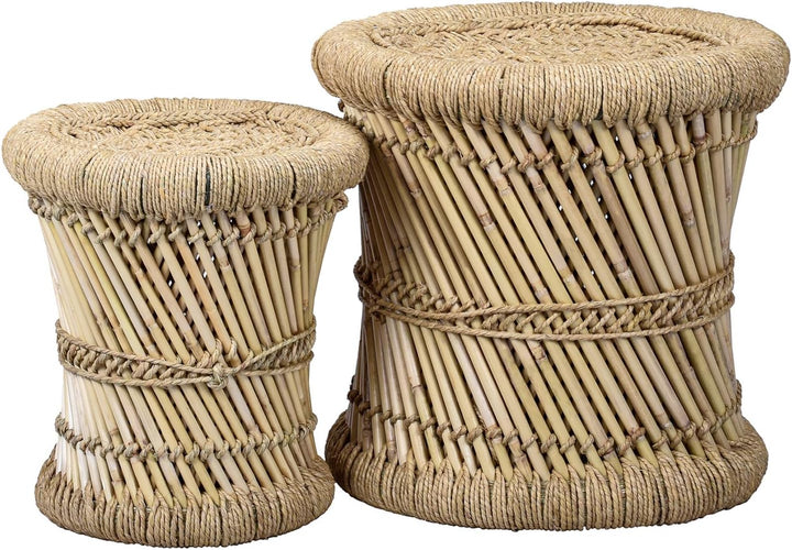 Marrakesch Stuhl Gartenstuhl aus Bambus 2er Set Stuhl Aleja ø 40 cm | Ideal im Garten Terrasse und B