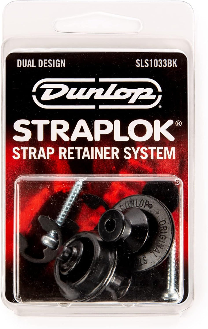Straplok Jim Dunlop Dual Straplok Dual - Noir Sachet de 2 Noir Noir Dual, Noir Dual