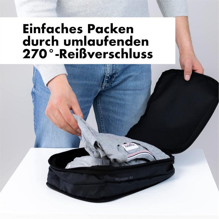 onemate – Packing Cubes mit Kompressionsfunktion – Packwürfel für Rucksack und Koffer – Packtaschen