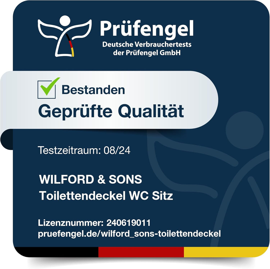 Cosondo PREMIUM Toilettendeckel - WC Sitz mit Absenkautomatik - Klodeckel O-Form weiss - Hochwertige