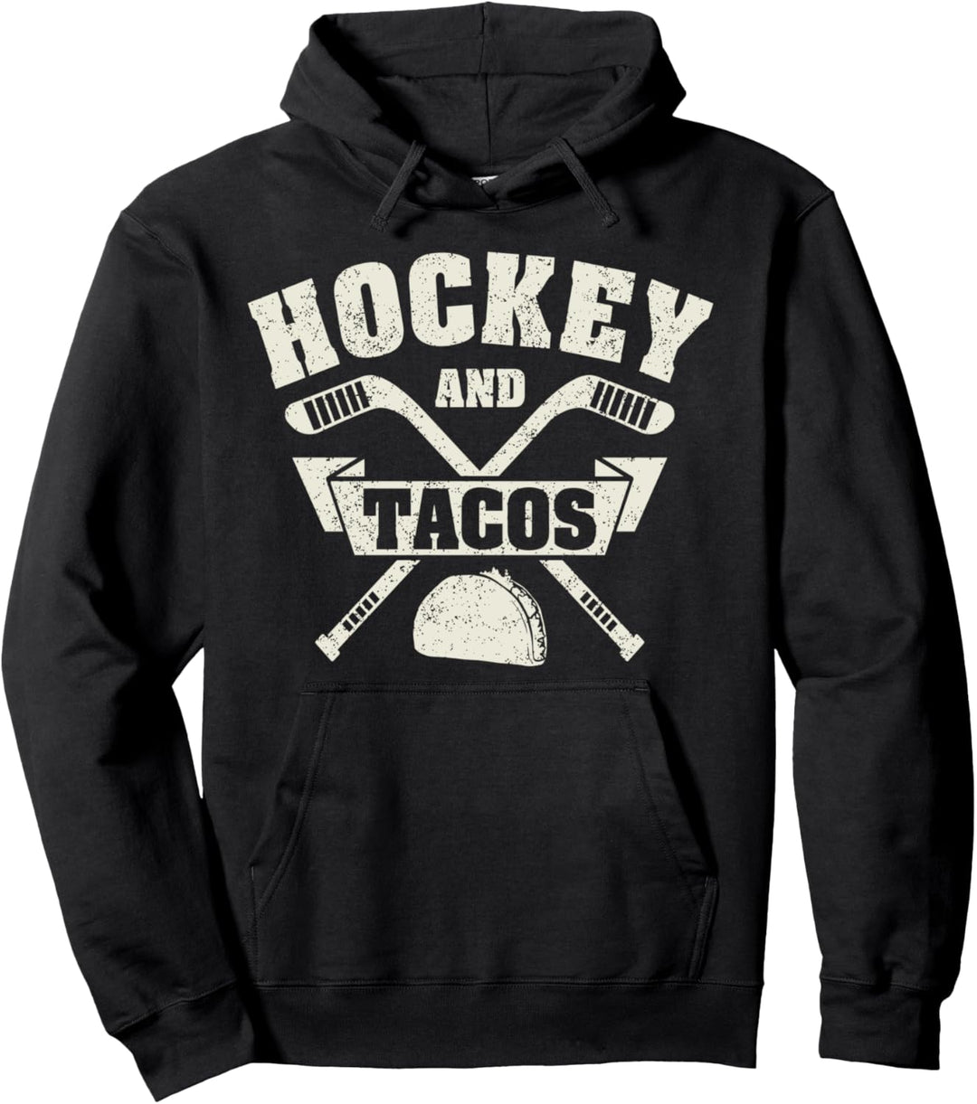 Feldhockey und Tacos Fanliga Eishockeyspieler Pullover Hoodie