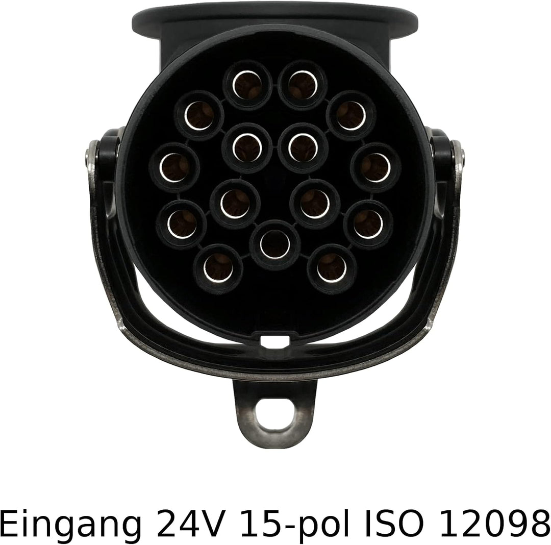 SAMETRUCK Spannungswandler Adapter 15pol 24V auf 12V 13pol Anhänger Spannungsreduzierer
