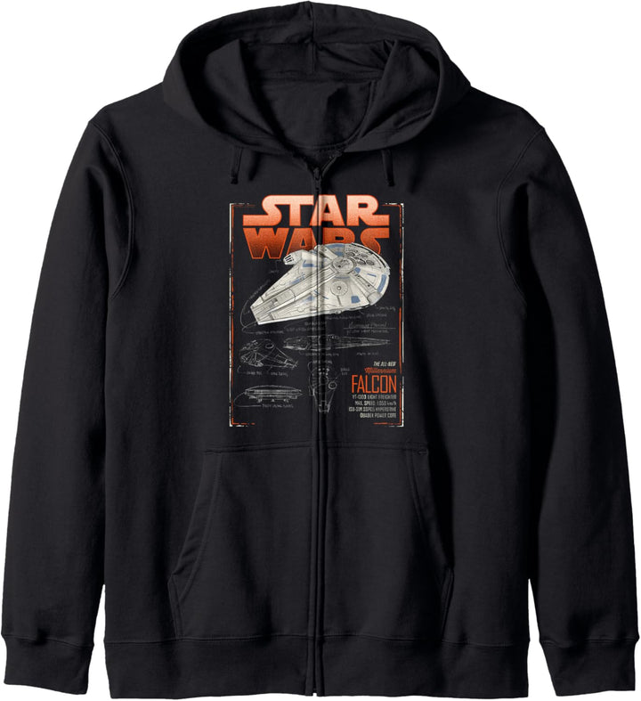 Star Wars Han Solo Movie Falcon Schematics Kapuzenjacke