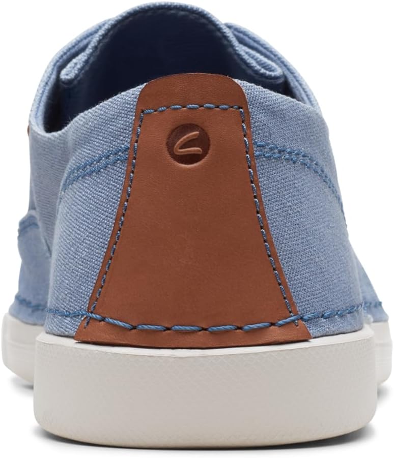 Clarks Herren Gereld Tie Sneaker 39.5 EU Blue Textile, 39.5 EU Blue Textile