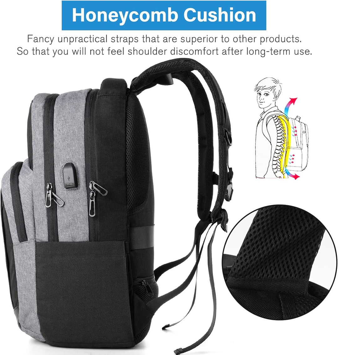 Schulrucksack Jungen Mädchen Teenager, Rucksack Herren Damen Daypacks für 15.6 Zoll Laptop Rucksack