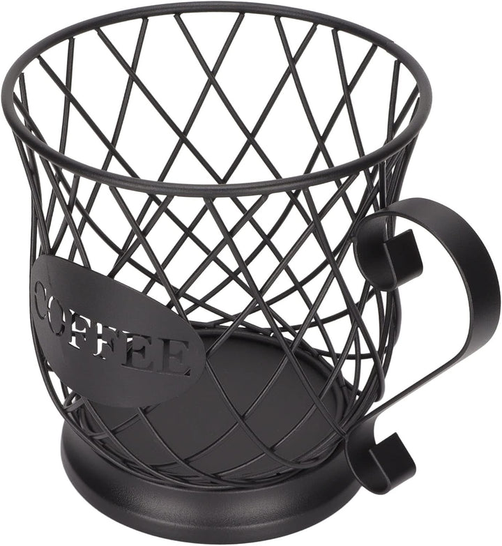 Kaffee-Kapselkorb für 25-30 Kapselhalter aus Metall, Kapselhalter für Kaffee, Büro, Schwarz, Schwarz