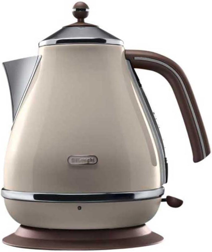 De'Longhi Wasserkocher Icona Vintage KBOV2001.BG - 1,7 l mit Wasserstandsanzeige und 360° Basis, Ede