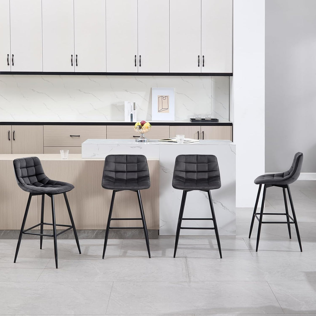 WOLTU Barhocker BH143dgr-2 2er Set Designer Barstuhl Hocker Tresenhocker Bistrohocker mit Fussstütze