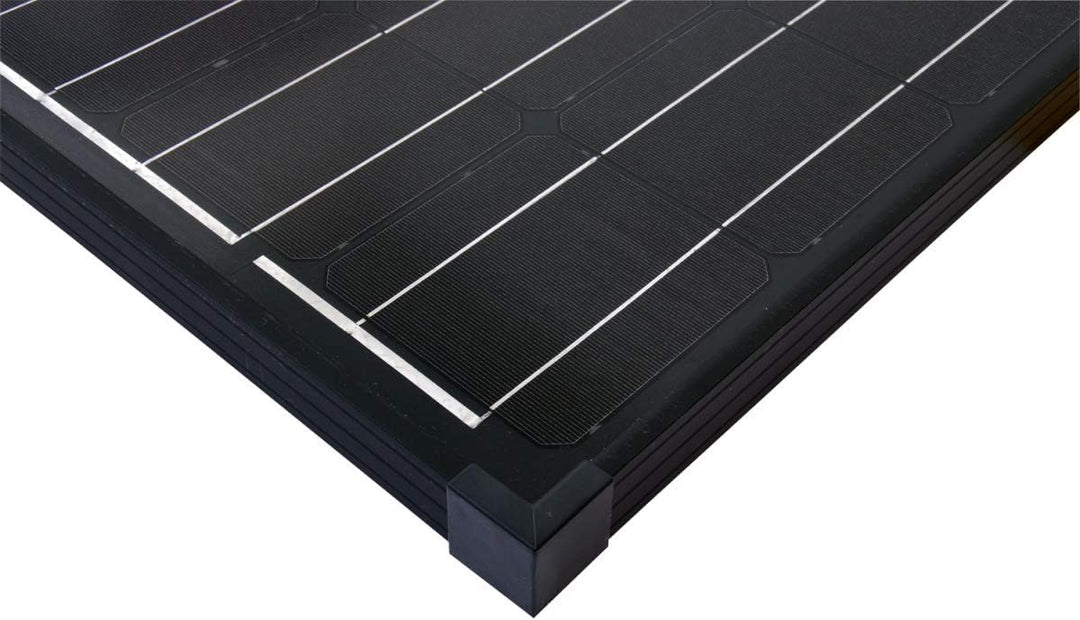 Solarmodule 2 Stück 100 Watt schwarz Mono Solarpanel Solarzelle 1200x545x30 93043