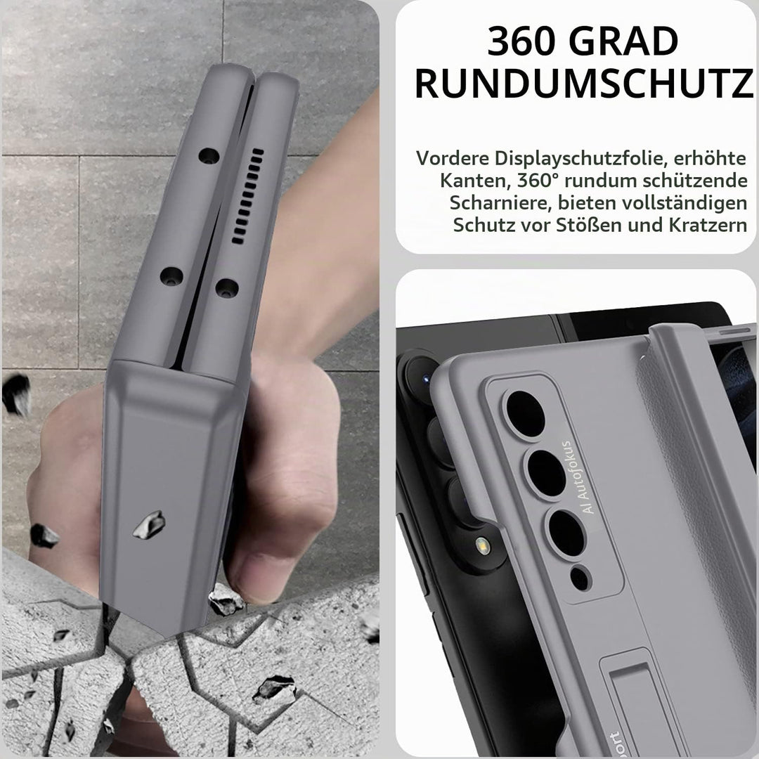 Miimall Kompatibel mit Samsung Galaxy Z Fold 4 Hülle mit Displayschutz Anti-Peeping+Magnetischer Sch