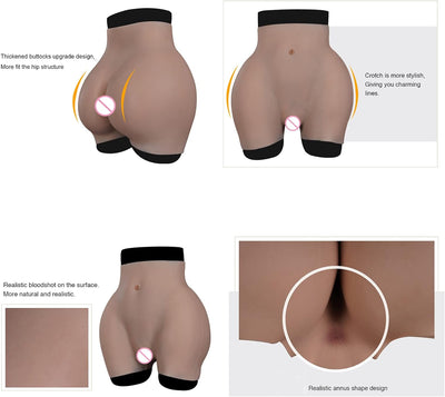 EQAIWUJIE Silikon Panty Big Butt Lifter Hip Enhancer Crossdressing Unterwäsche für Dragqueen Crossdr