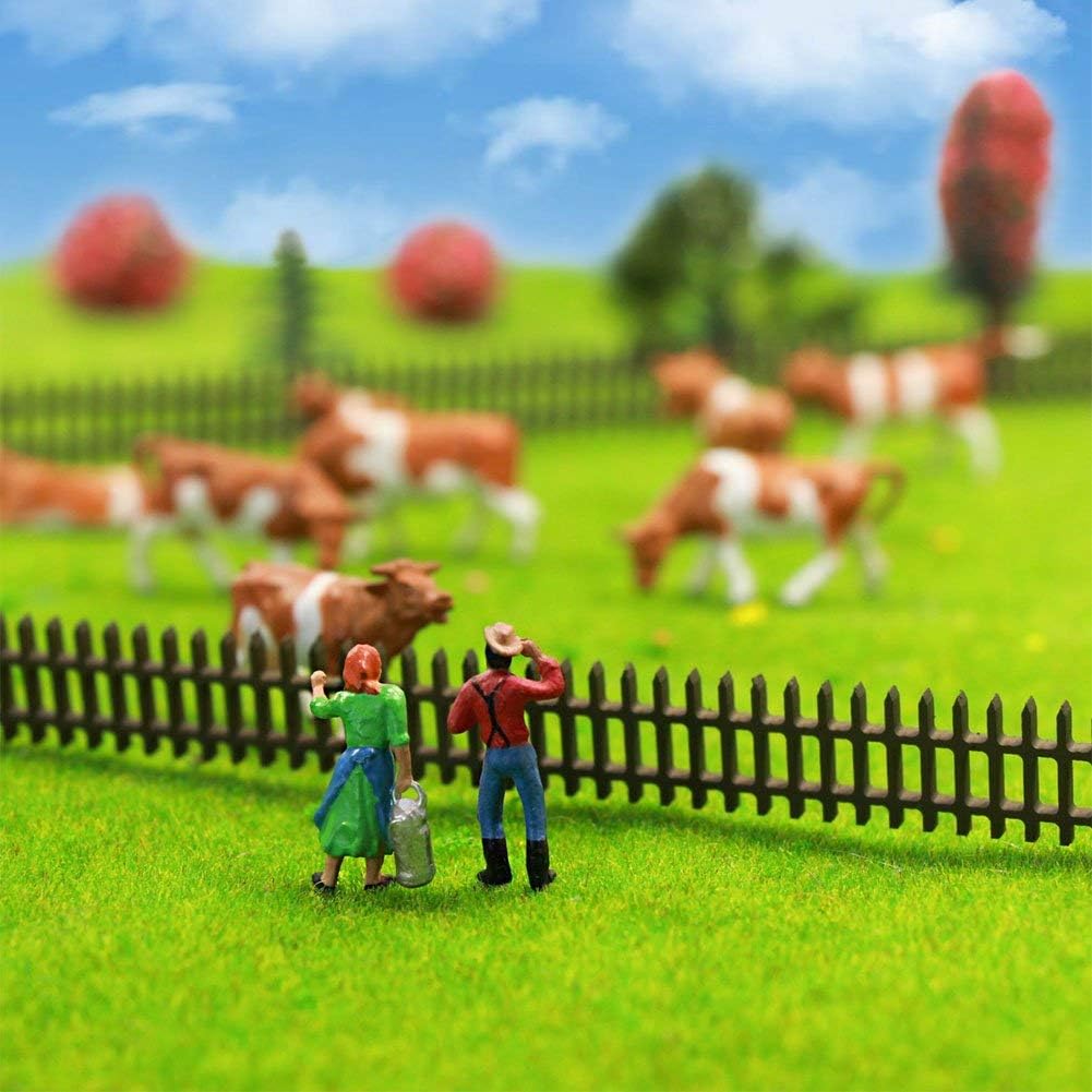 Evemodel 36Stk. Verschiede Rinder Figuren Bunt Spur H0 1:87 Dekor Tiere auf dem Bauernhof Modellbaus