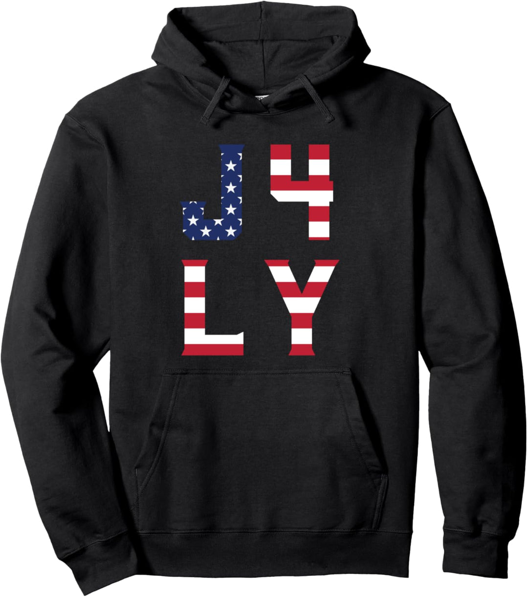 4. Juli USA Amerikanische Flagge Patriotisches Pullover Hoodie