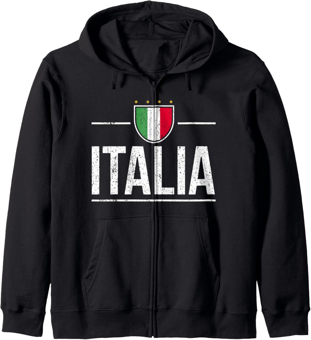 ITALIA 2021 Italienische Flagge Fussball Italien Fan Kapuzenjacke