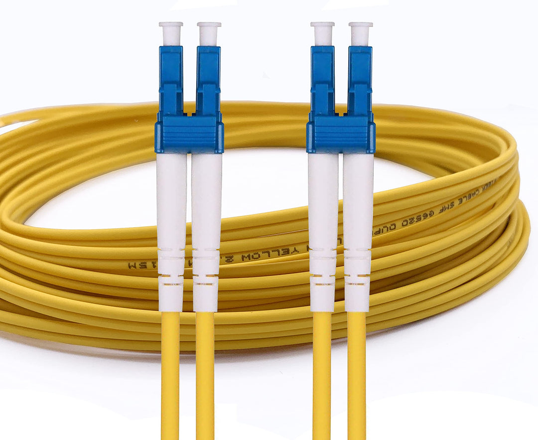 Elfcam® - 25m Glasfaserkabel OS2 LC/UPC auf LC/UPC, Duplex-Monomode 9/125μm LSZH (25 m, 1 Stück), 25