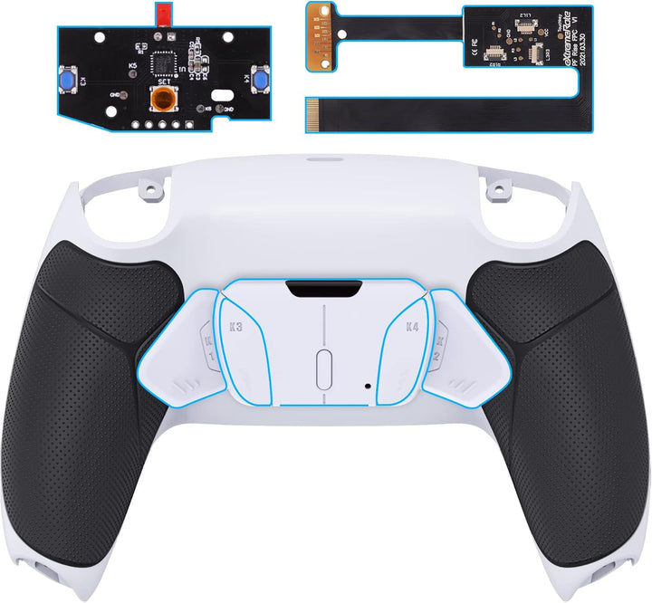 eXtremeRate Programmierbar RISE4 Remap Kit für ps5 Controller BDM-010/020,Remap Board&Rückplate Gehä