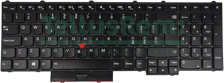 TellusRem ersatztastatur Italienisch Hintergrundbeleuchtung für Lenovo Thinkpad P50 P70 P51 P71 Back