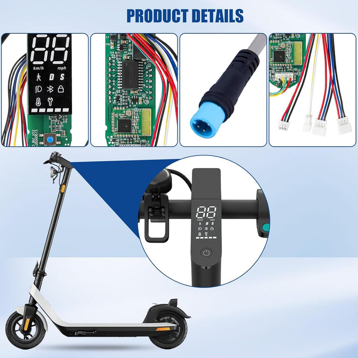 Elektroroller Dashboard für Xiaomi 1S/Pro/Pro 2, E-Scooter Armaturenbrett mit Abdeckung, Klare Daten