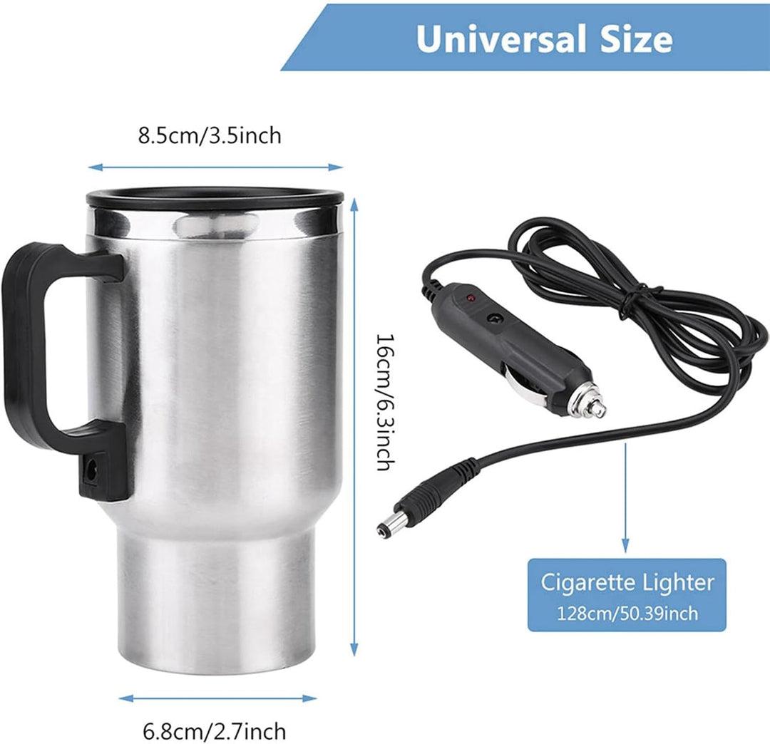 Gegong Auto Wasserkocher 450ml Reise & Camping Must-Have – 12V Schnellkochsystem mit Thermoskanne, Z