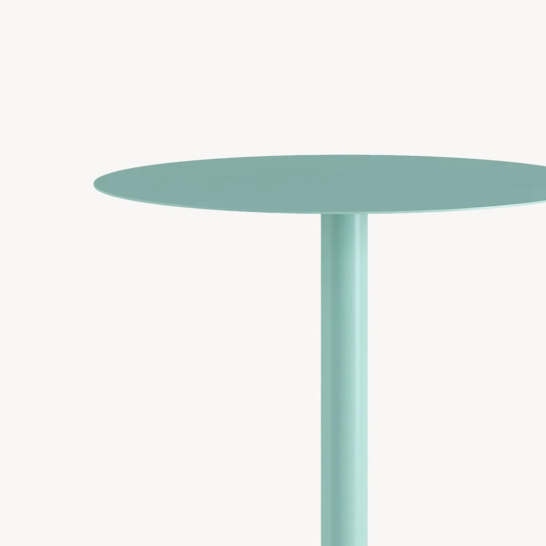 [en.casa] Beistelltisch Nastätten Gartentisch Couchtisch mit Metallgestell rund Sofatisch modernes D