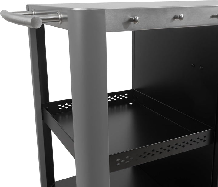 BBQ-Toro Grillwagen 95 x 50 x 80 cm | Silber | Grilltisch mit grosser Arbeitsfläche | Grill Beistell