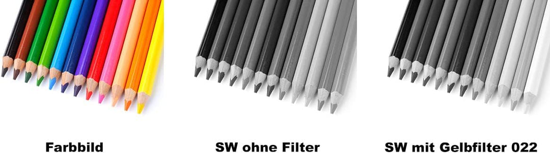 B+W Gelbfilter 022 MRC Basic 49mm (16x vergütet, Professional), 1102638, Black