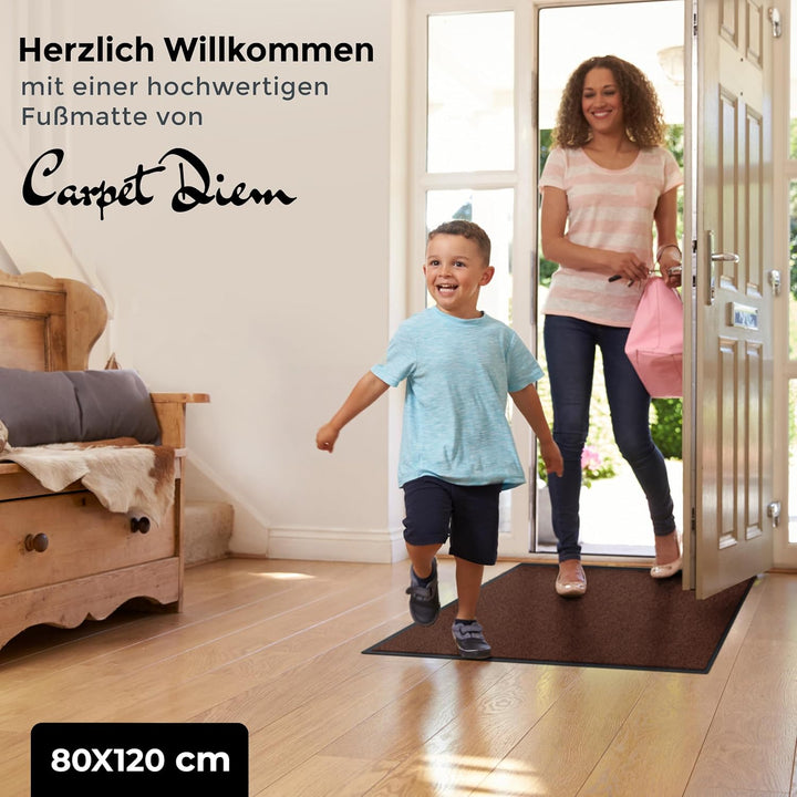 Jan Max Schmutzfangmatte - 8 Farben - Fussmatte mit 2900g/m2 PP Twisted Heatset Faser - 2,4l/m2 Feuc