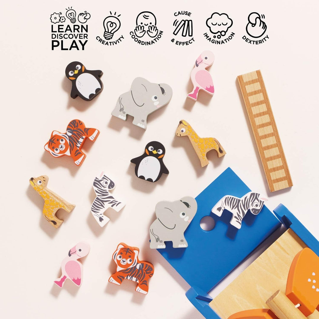 Le Toy Van – Steckspiel „Arche Noah“ | Pädagogisches Sensorikspiel für Babys mit Arche und bunten Ba