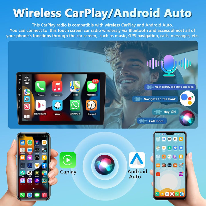 4GB+64GB Carplay Autoradio für Ford F-150 2004-2008 mit GPS Navigation, 10 Zoll Kabellosem Android A