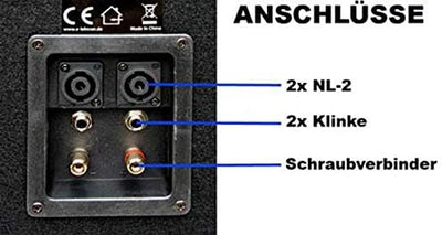 E-Lektron 2X 400W DJ Party Lautsprecher Boxen Paar - 8" Bass PW20