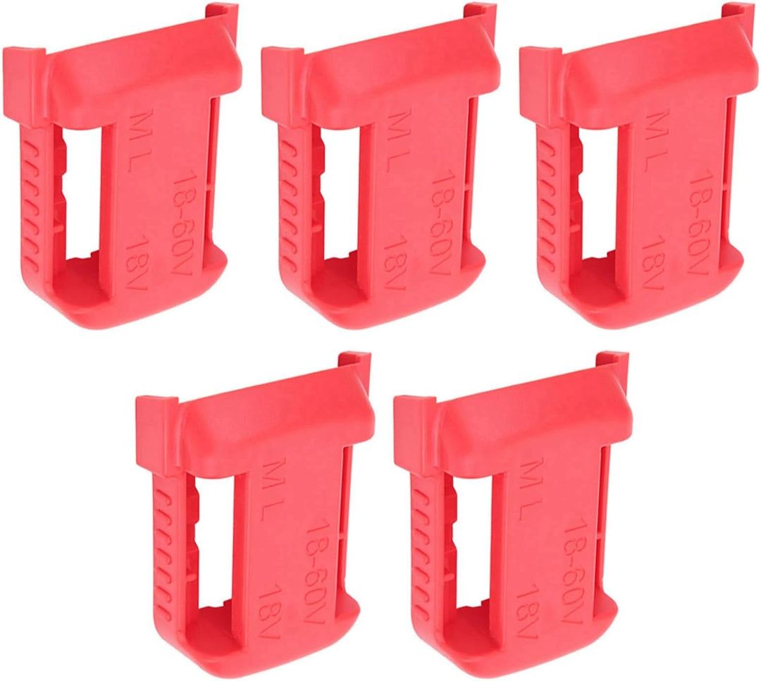 5 Stück Lithium-Batterie-Lagerregal Organizer Aufbewahrungskoffer Gürtelschlitz für Milwaukee M18 18