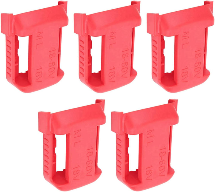 5 Stück Lithium-Batterie-Lagerregal Organizer Aufbewahrungskoffer Gürtelschlitz für Milwaukee M18 18