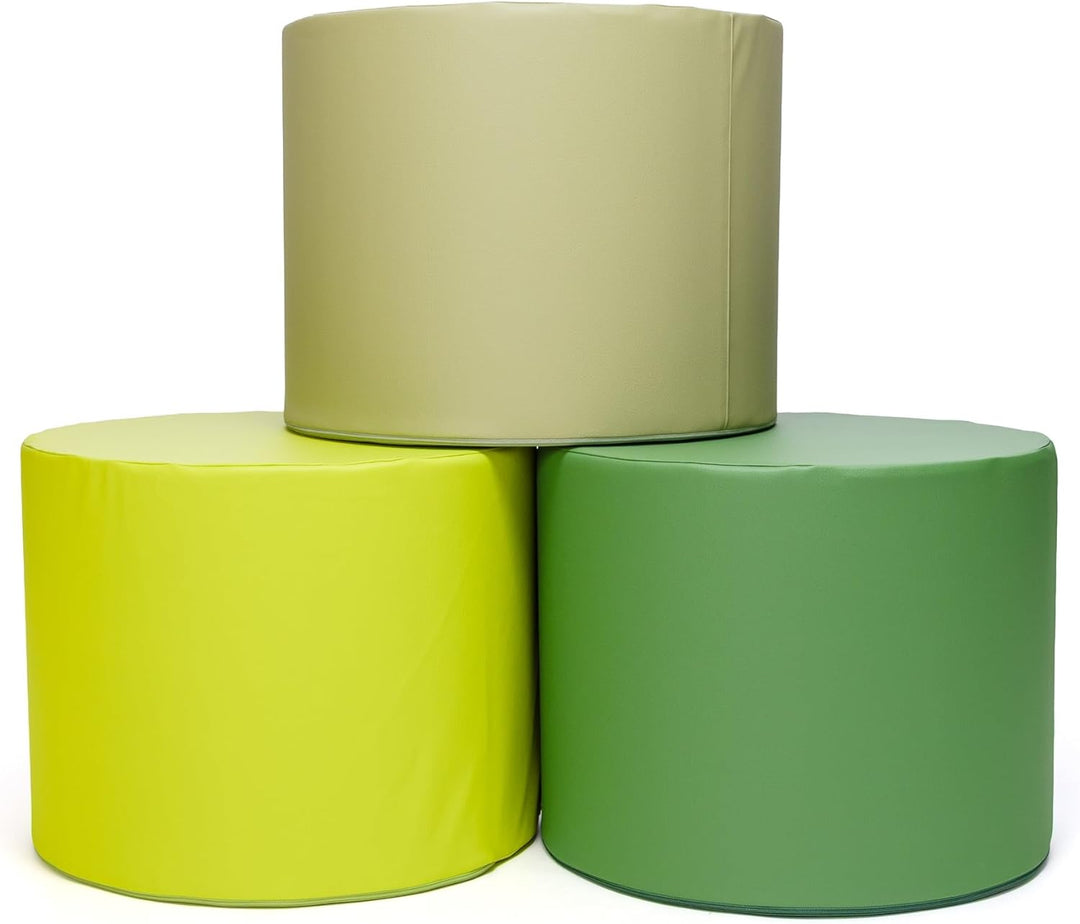 Ecopuf Pouf Hocker Roller - Gepolstert Sitzhocker aus Kunstleder - Ultraleicht - Abnehmbaren Bezug G