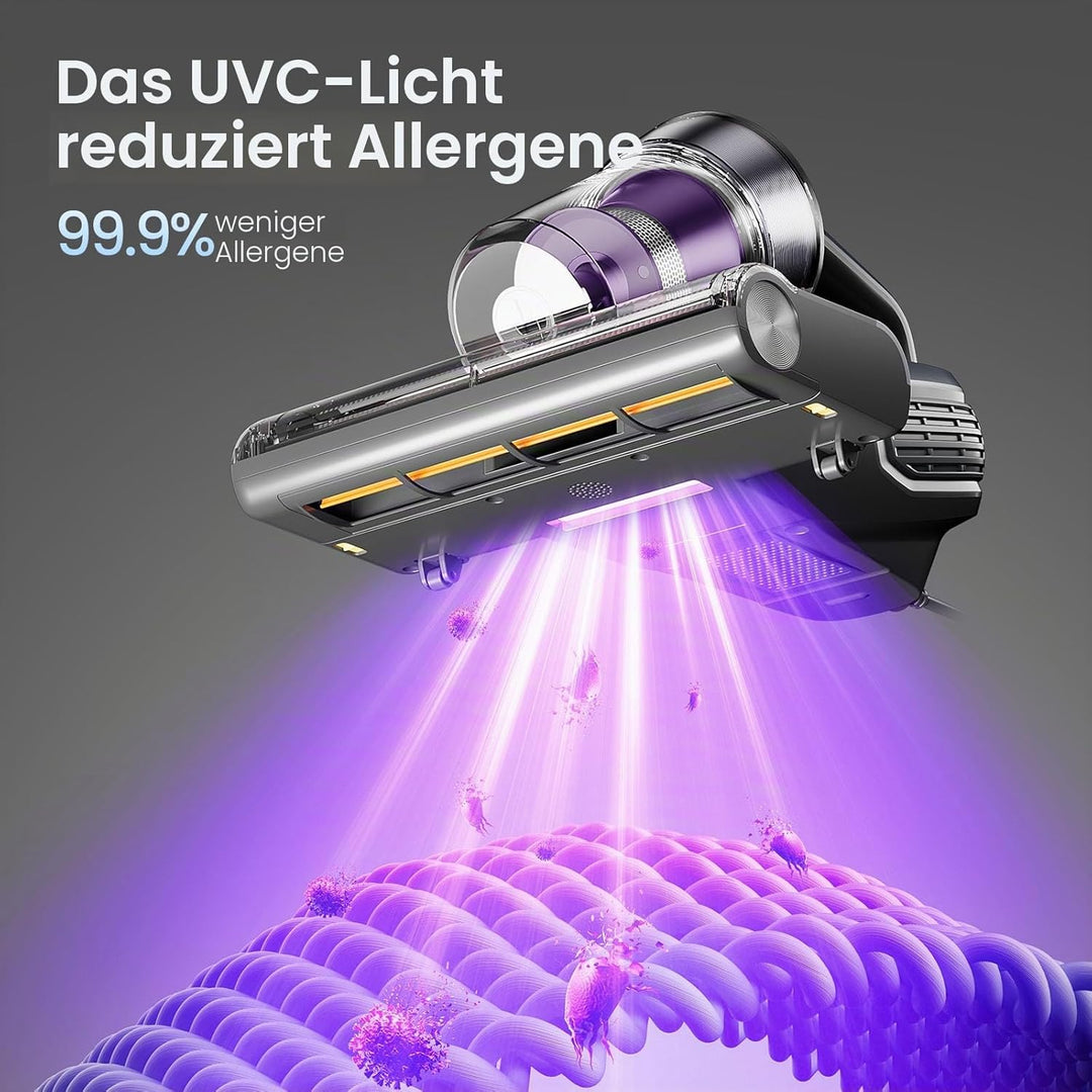 Jimmy BX8 Milbensauger für Matratzen mit UV-Licht & 65℃ Heissluft | Staubsensor, Negativ-Ionen-Funkt