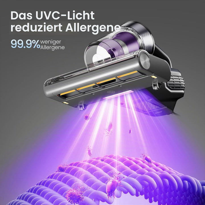 Jimmy BX8 Milbensauger für Matratzen mit UV-Licht & 65℃ Heissluft | Staubsensor, Negativ-Ionen-Funkt