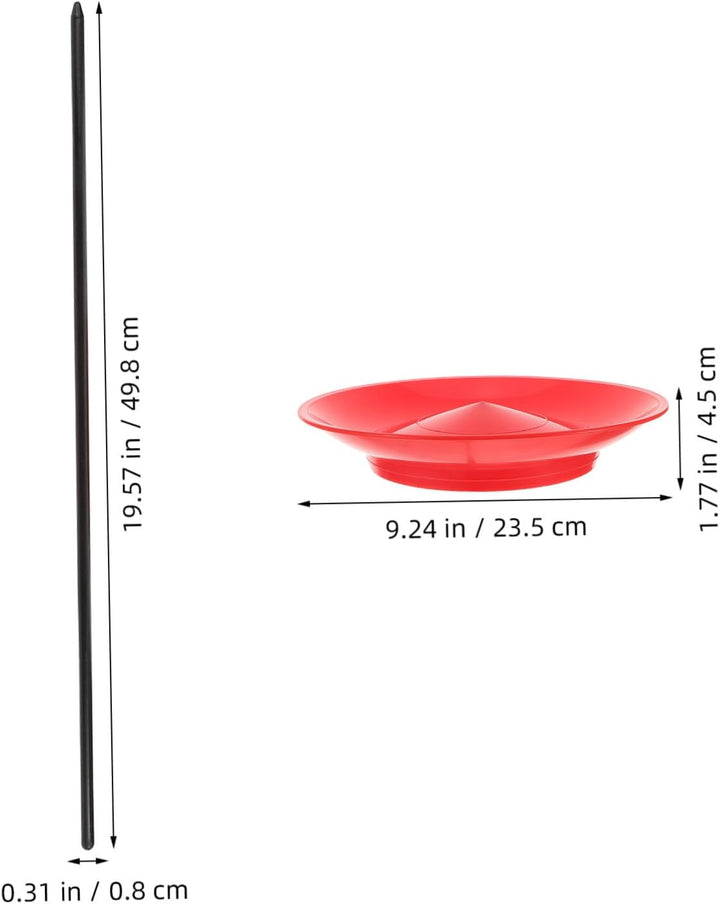 Toyvian Juggling Plates mit Stab Circus Performance Teller für Anfänger und Balance Juggling Prop fü