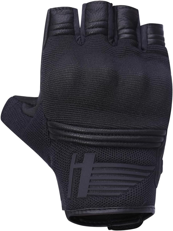 Harssidanzar Gants de Moto sans doigts Pour Hommes,Été respirant écran Tactile Moto Avec Knuckle Rid